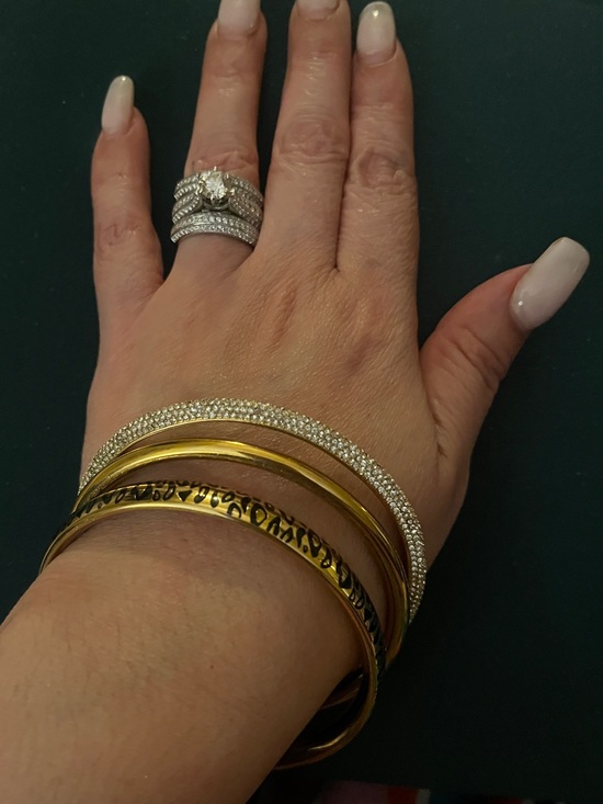 Michael Kors Jewelry - Michael Kors Gold-Tone and Crystal Pavé Stackable Bangle Set